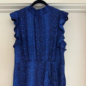 Sam Edleman Blue Snake Print Dress